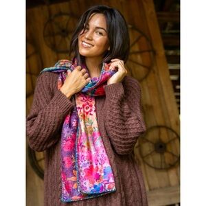 NATURAL LIFE Cozy Soft Blanket Scarf Rainbow Bandana Patchwork